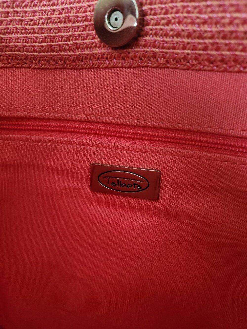 Talbots - Coral Woven Tote Bag - Picture 5 of 5
